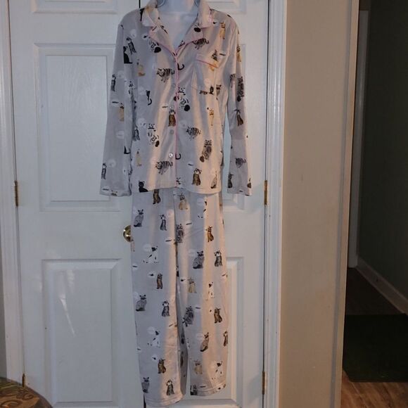 Karen Neuburger super soft fleece cats  kittens pajama pant set  Sz L NWOT - Picture 1 of 8